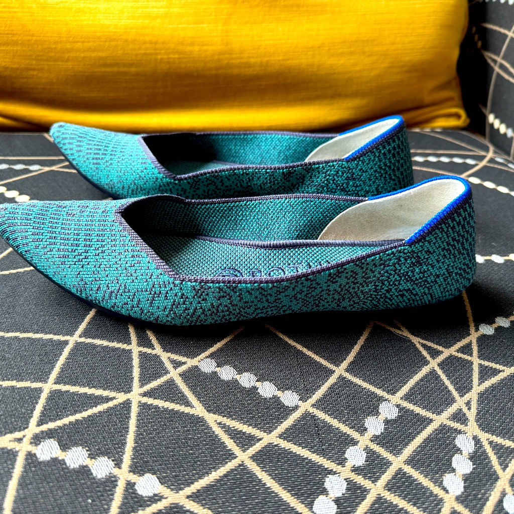 Rothy’s Spruce Python Points Size 6